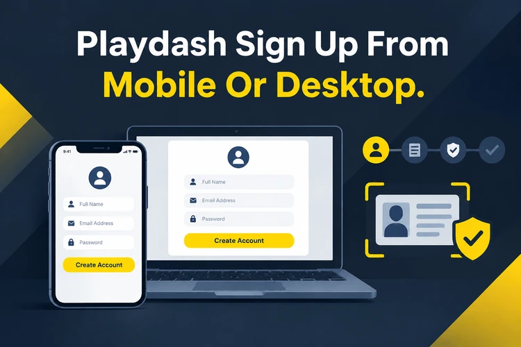 Playdash Sign Up From Mobile Or Desktop